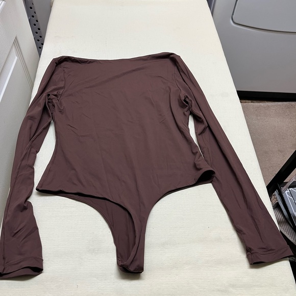 Avidlove XXL brown square neck long sleeve buttery soft bodysuit - Picture 6 of 9